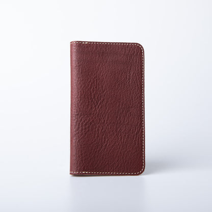栃木レザー製ボルドーのスマホケース