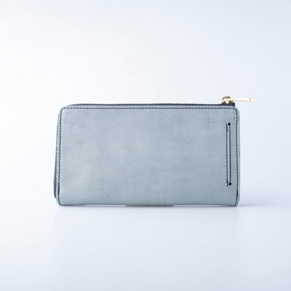 ホワイトワックス TIDY2.0 小さい長財布 栃木レザー L字ファスナー MANO