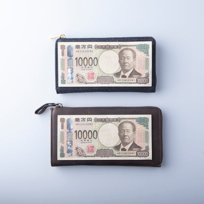 小さい長財布 TIDY2.0 岡山デニム l字ファスナー REAR