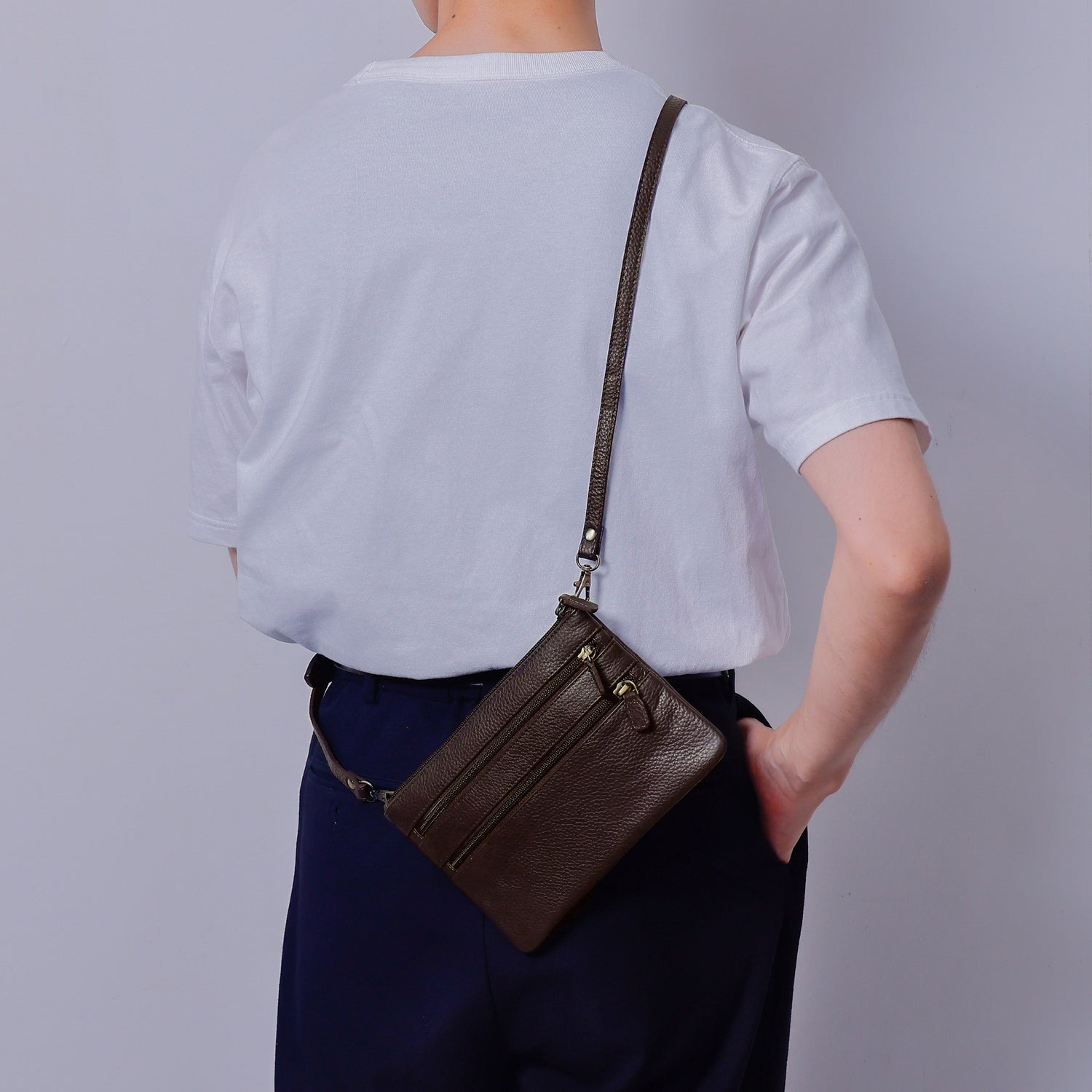 YUTAKURA ショルダーバッグ エンボスレザー Emmel